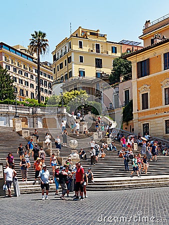 Spanish Steps, Rome, Lazio, Italy Editorial Stock Photo